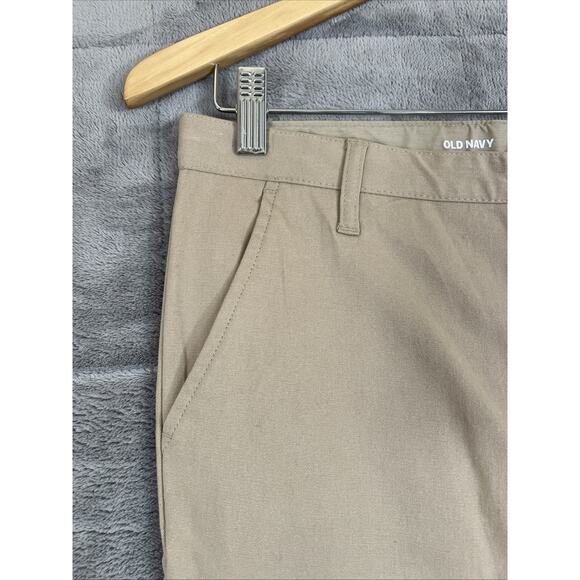 Old Navy Pants Women's 14 Plus Khaki Chino Straight Built In Flex Preppy Office - Picture 3 of 10